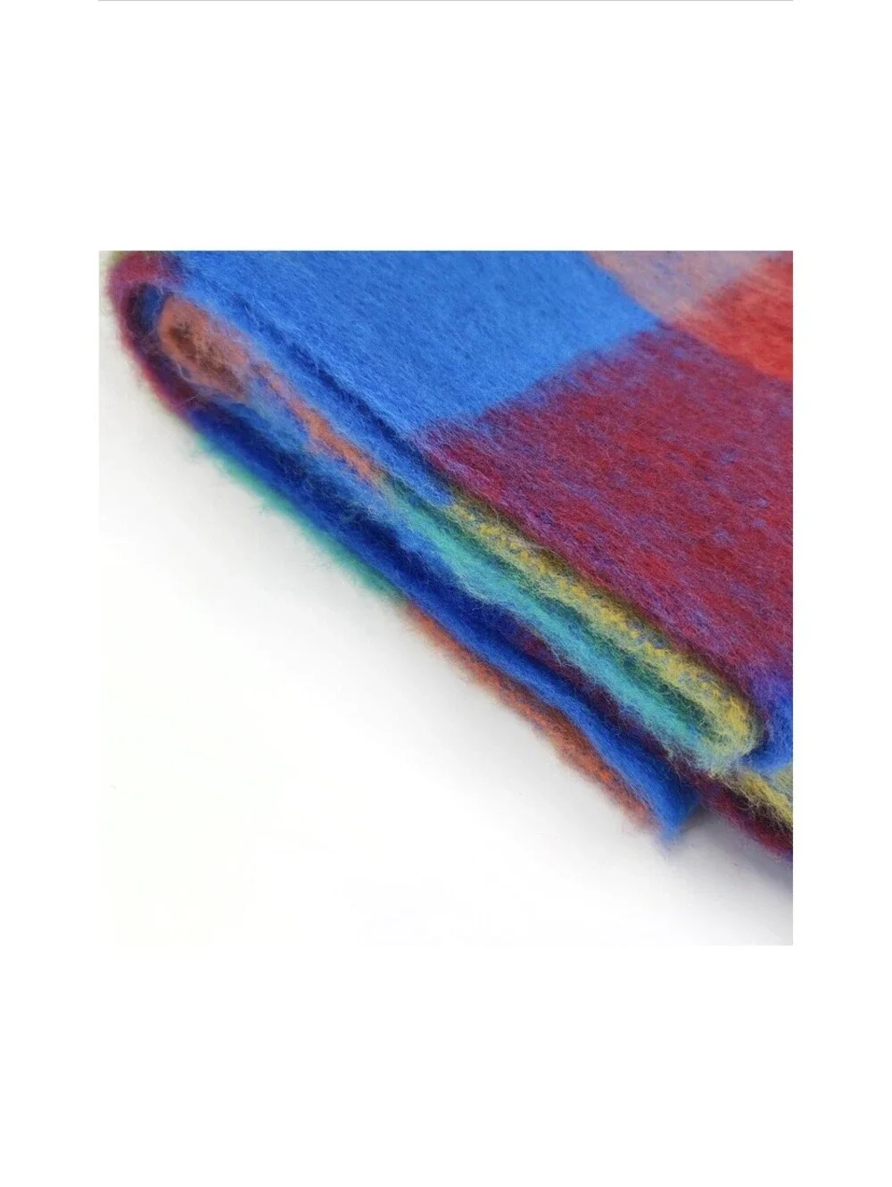 Large Chunky Plaid Scarf Coloured Checked Oversized Scarf Tassel Soft Fall Wi...